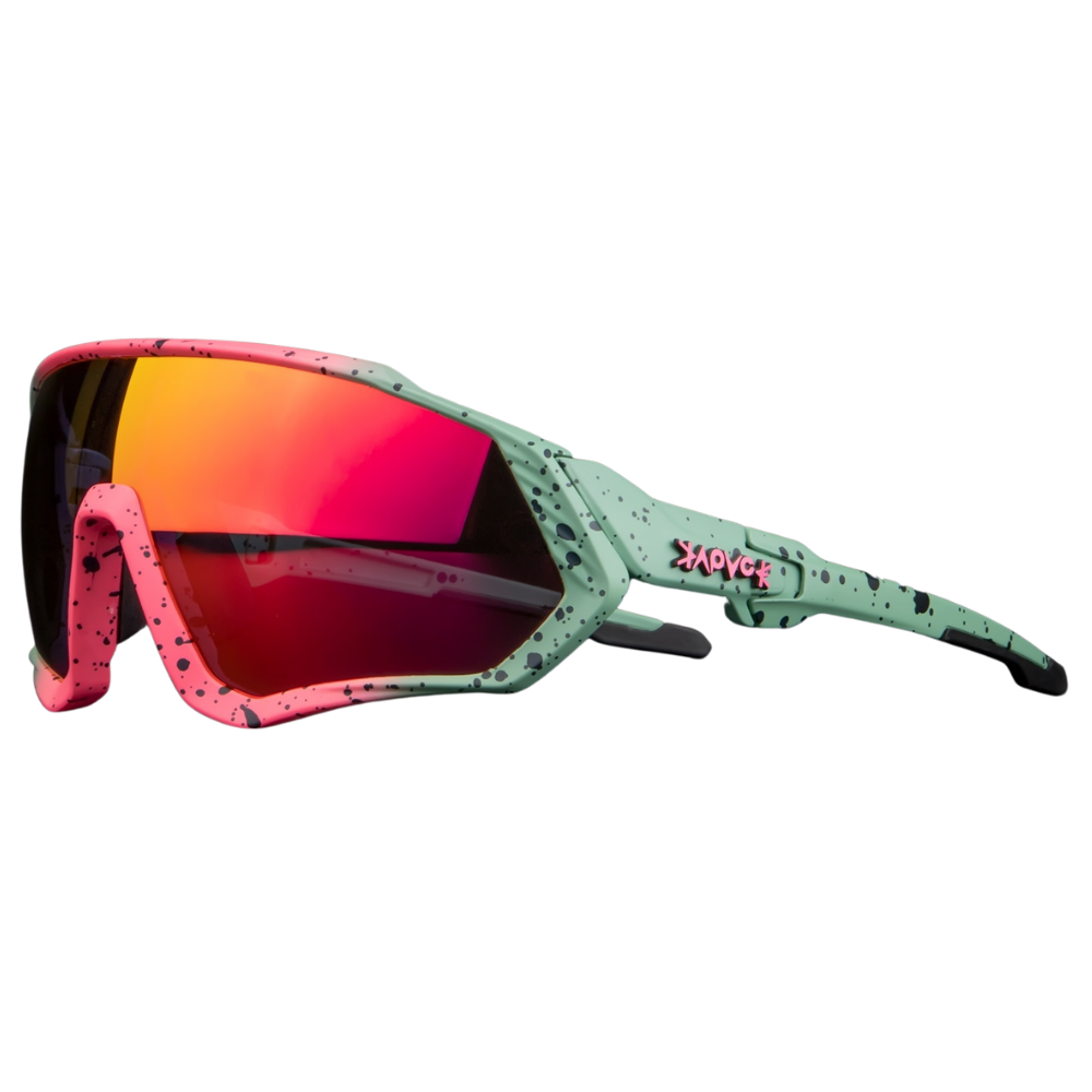Óculos de sol polarizados para ciclismo da marca Genérica, armação leve e lentes espelhadas, ideal para prática ao ar livre.