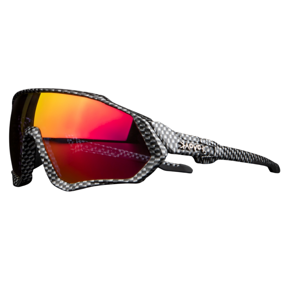 Óculos de sol polarizados para ciclismo da marca genérica, com armação leve e lentes refletivas.