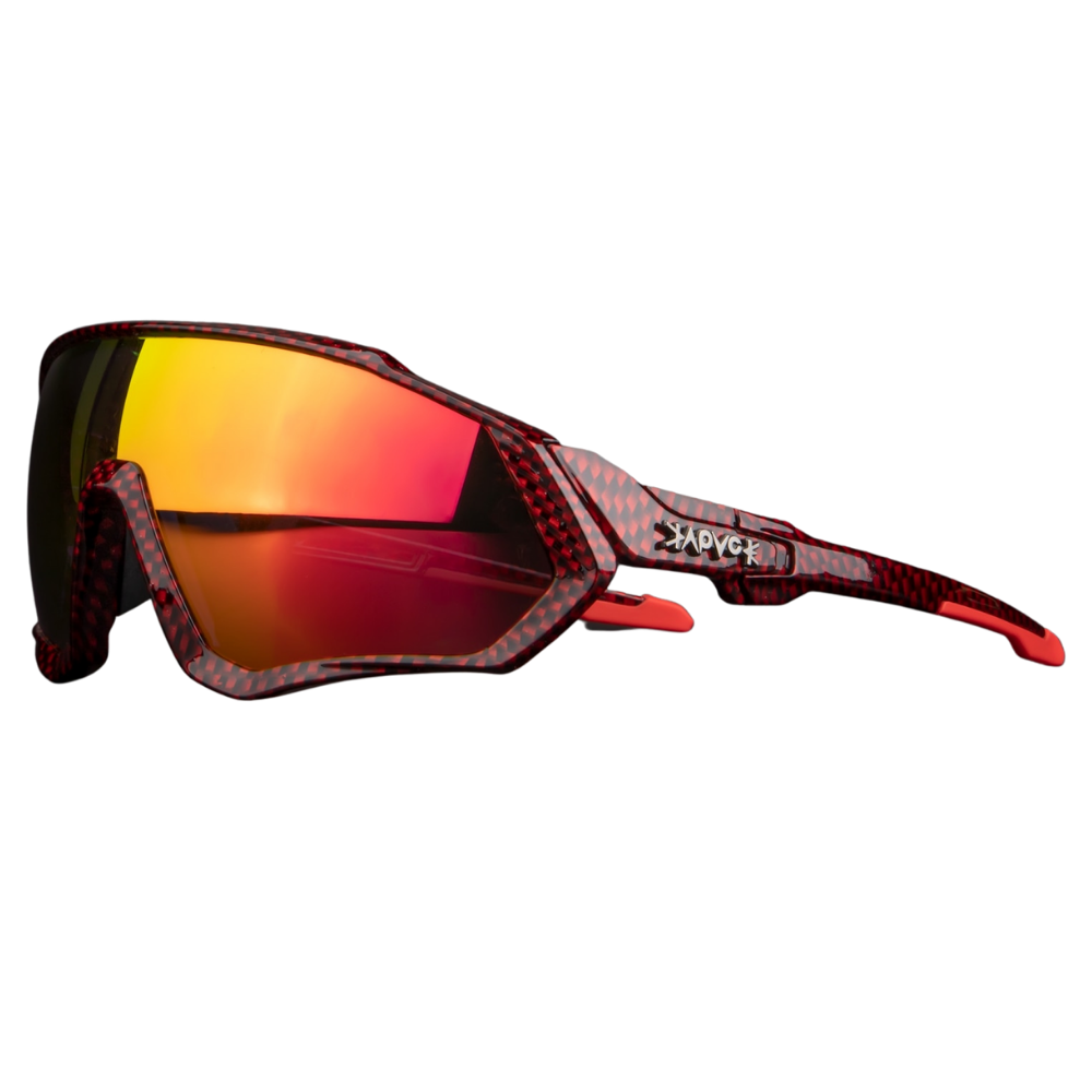 Óculos de sol polarizados para ciclismo da marca genérica, com armação esportiva e lentes ajustadas para proteção solar.