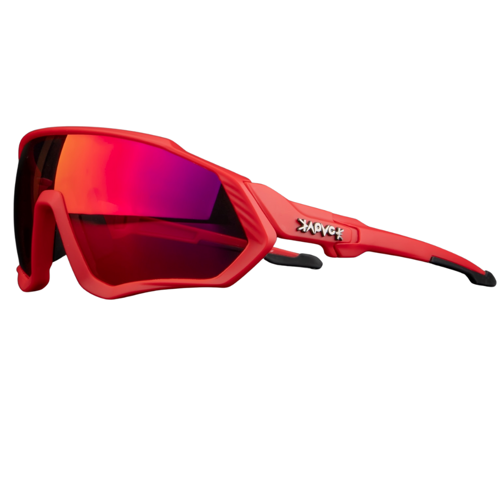 Óculos de sol polarizados para ciclismo da marca genérica, com armação esportiva e lentes refletivas, ideal para atividades ao ar livre.