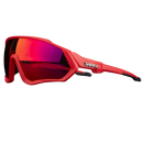 Óculos de sol polarizados para ciclismo da marca genérica, com armação esportiva e lentes refletivas, ideal para atividades ao ar livre.