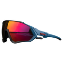 Óculos de sol polarizados para ciclismo, modelo da marca genérica, com lentes espelhadas e armação resistente.