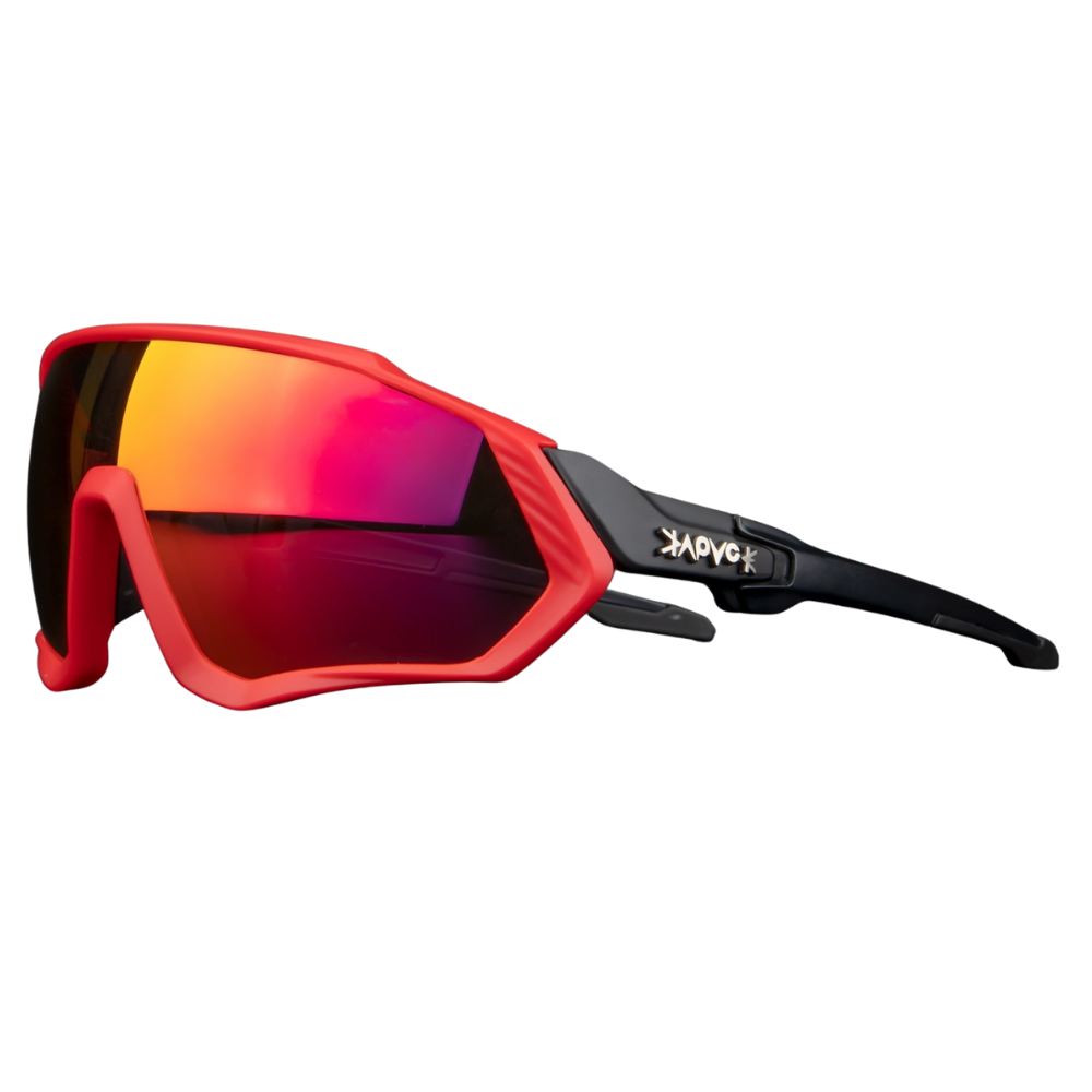 Óculos de sol polarizados para ciclismo da marca genérica, com armação esportiva e lentes espelhadas.