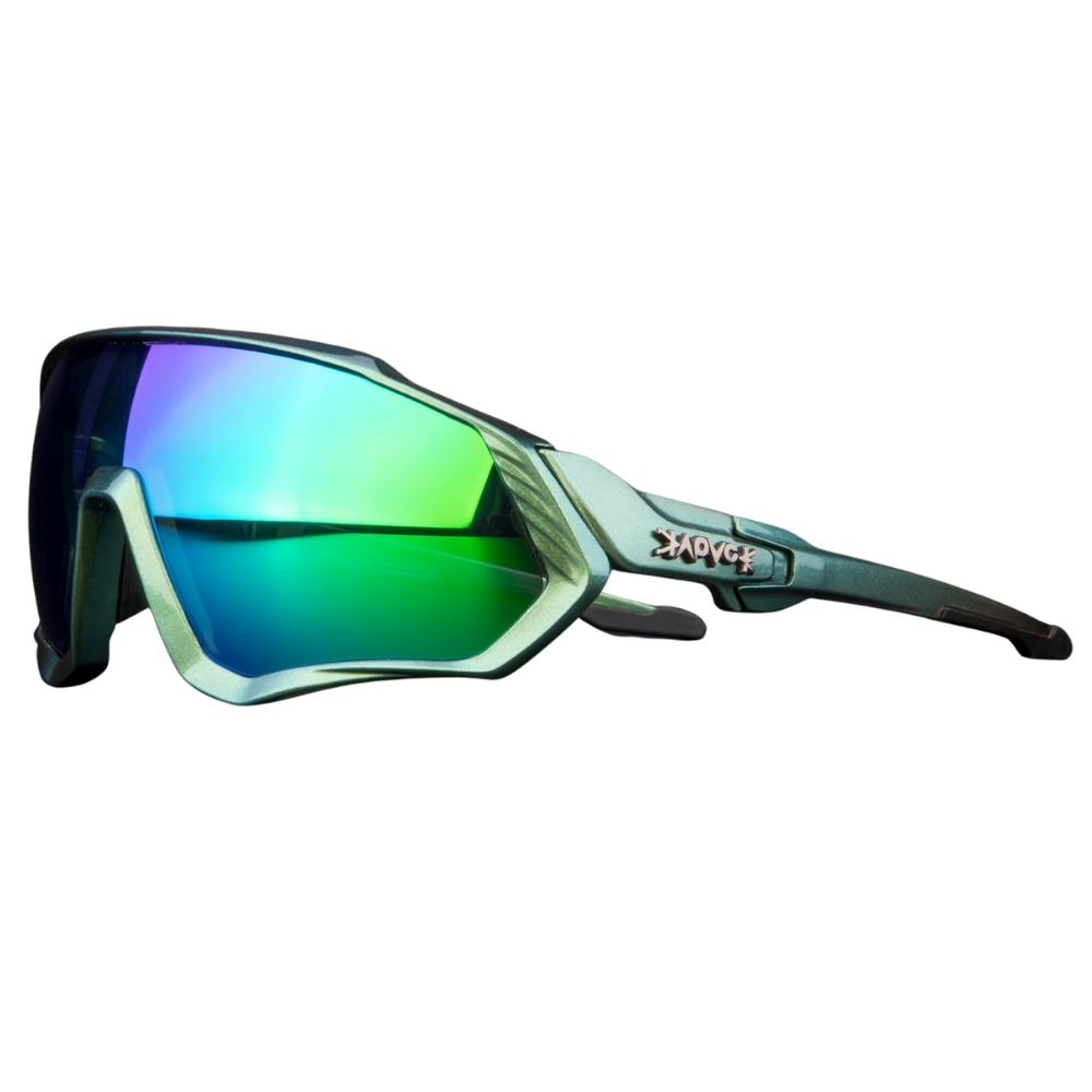 Óculos de sol polarizados para ciclismo da marca genérica, com armação leve e lentes espelhadas, ideal para proteção e desempenho ao pedalar.