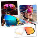 Óculos de sol polarizados para ciclismo da marca Genérica, armação leve e lentes escuras para proteção contra raios solares