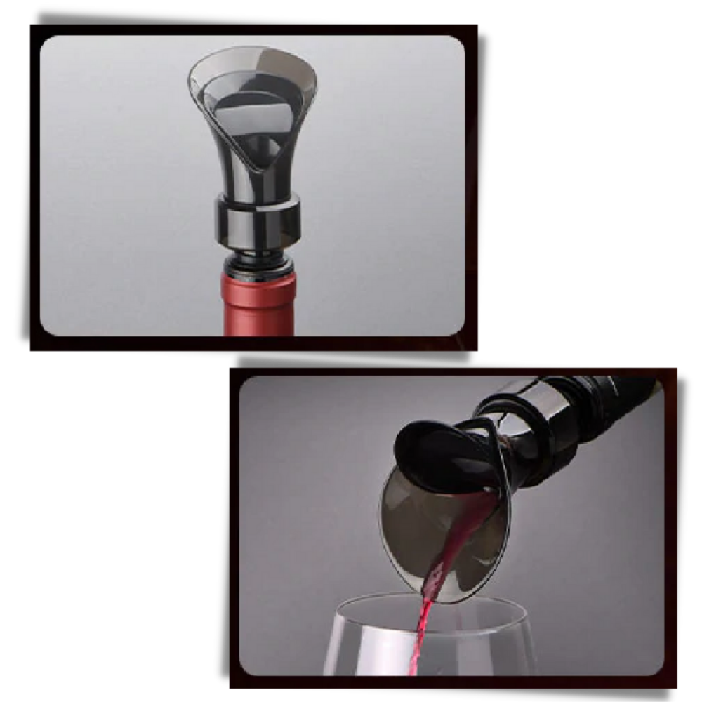 Decantador de vinho 2 em 1 Tboline com tampa, acessório de bar, fácil de usar e limpar, para servir vinho com elegância.