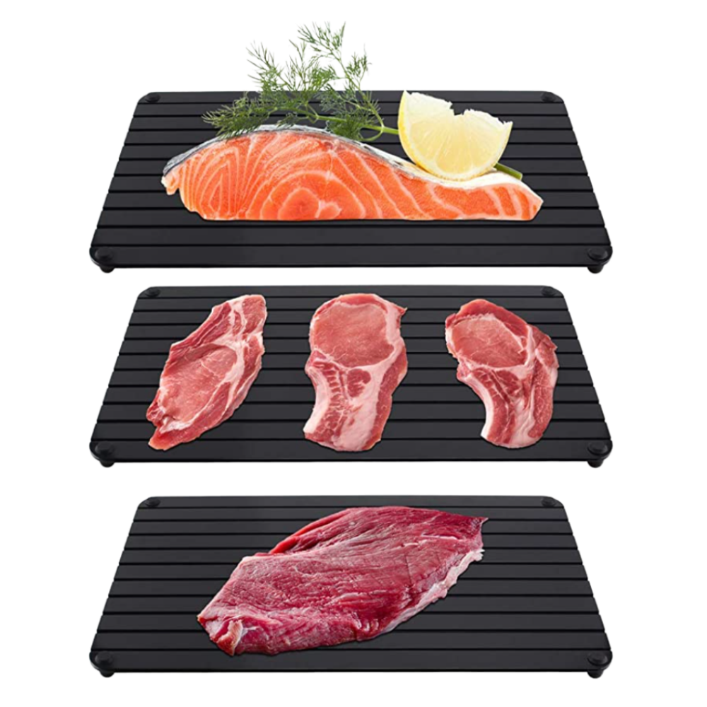 Bandeja de descongelar alimentos Belleviee, utensílio de cozinha para descongelar alimentos de forma prática e eficiente