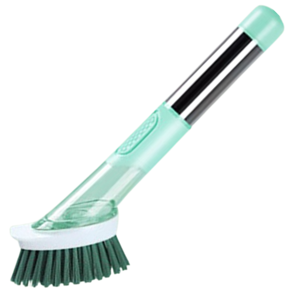 Escova de lavar louça Tina&Tony com dispenser de sabão verde, utensílio de limpeza para cozinha doméstica