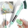 Escova de louça Tina&Tony com dispenser de sabonete, utensílio de limpeza para cozinha com cabeça de escova e reservatório de sabão