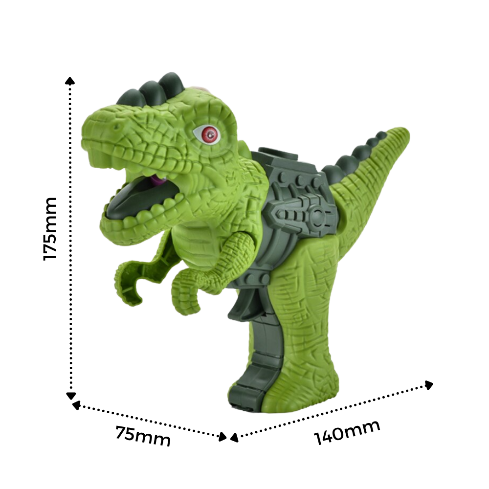 Figura de dinossauro com efeito de fogo, personagem do brinquedo Sesaver, parte do conjunto de bonecos e figurinas.