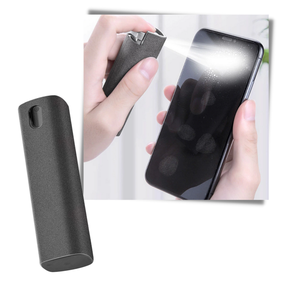 Produto de limpeza de tela de telefone Enquiret 2 em 1, limpador de tela de alta performance para dispositivos móveis.