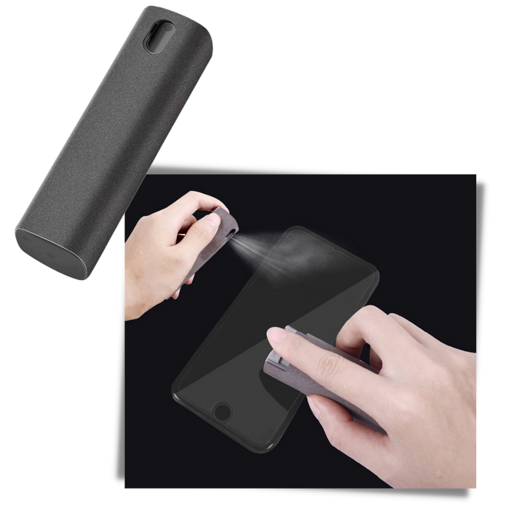 Produto de limpeza para tela de telefone Enquiret 2-em-1, líquido multifuncional para smartphones e dispositivos móveis.