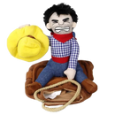 Fantasia de cow-boy para cachorro da marca Midlee, acessório divertido com chapéu e vestido de cow-boy para pets.