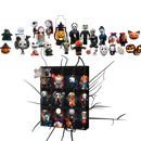 Bonecos de Halloween coleção Wjkb, figuras e caixas colecionáveis para crianças, com detalhes assustadores e divertidos.