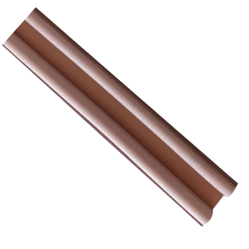 Vedação de porta isolante marrom da Ywlanda, com material flexível para evitar infiltrações e melhorar o isolamento.