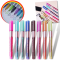 Conjunto de 8 canetas de marcação dupla linha Meitianfacai para escrita e desenho, com pontas finas e duráveis.