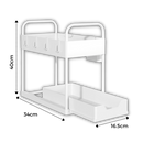 Porta-épices Alimaro com dois compartimentos de gaveta para armazenamento de temperos na cozinha.