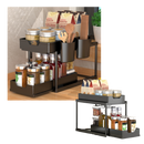 Porta-temperos Alimaro com dois gavetas, organizador de especiarias para cozinha, utensílios de armazenamento práticos.
