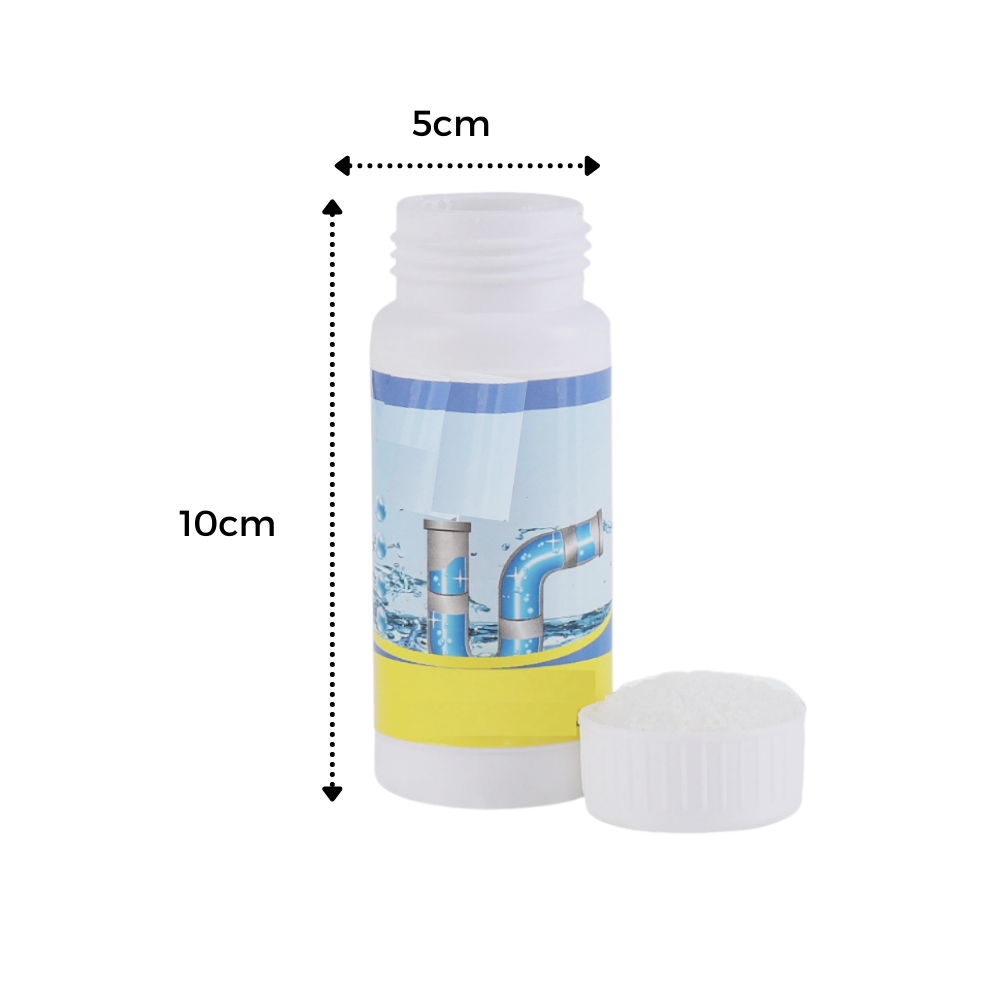 Pó de limpeza Follure para pias e canos, embalagem de 27DRAINPOWDER, produto de limpeza doméstica para manutenção de encanamentos