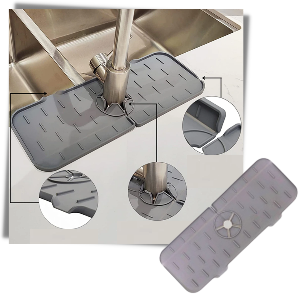 Tapete de silicone anti-espirramento para pia, acessório de eletrodoméstico Baolian, com superfície antiderrapante e proteção.
