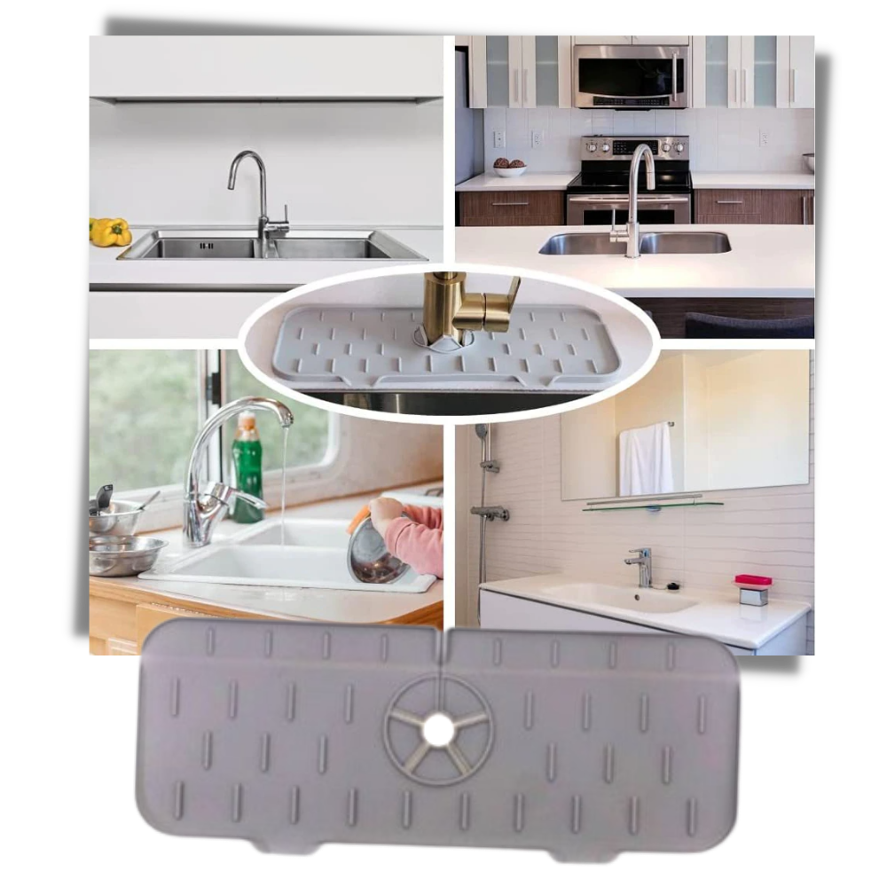 Tapete de silicone anti-espirro para pia, acessório para eletrodomésticos Baolian, com compatibilidade ampla e design antiderrapante.