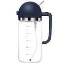 Frasco distribuidor de óleo com vaporizador e bico, utensílio de cozinha da marca Genérica, na cor azul.