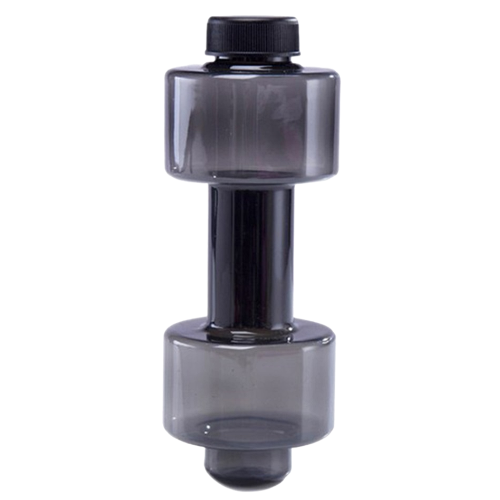 Suporte para alimentos e bebidas Nuolux em formato de garrafa de água e haltere, resistente e prático para uso diário.