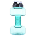 Suporte para alimentos e bebidas Nuolux em formato de haltere, verde, ideal para garrafas de água e lanches.