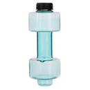 Suporte para alimentos e bebidas Nuolux em formato de garrafa de água e haltere verde, ideal para manter bebidas e alimentos organizados.