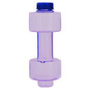 Suporte para alimentos e bebidas Nuolux em forma de haltere, cor roxa, ideal para garrafas de água e lanches.