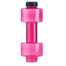 Suporte para alimentos e bebidas Nuolux em formato de haltere, com garrafa de água vermelha, ideal para hidratação durante exercícios.