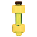Suporte para alimentos e bebidas Nuolux em formato de garrafa de água haltère amarelo, ideal para transportar líquidos de forma prática