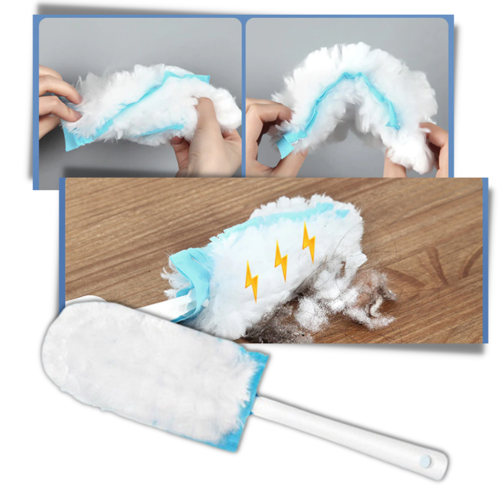 Plumeau eletrostático descartável para limpeza doméstica, marca Parezy, fácil de usar e ideal para remover poeira.