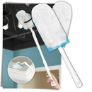 Pluma de limpeza eletrostática descartável Parezy com design telescópico para remoção eficiente de poeira em casa