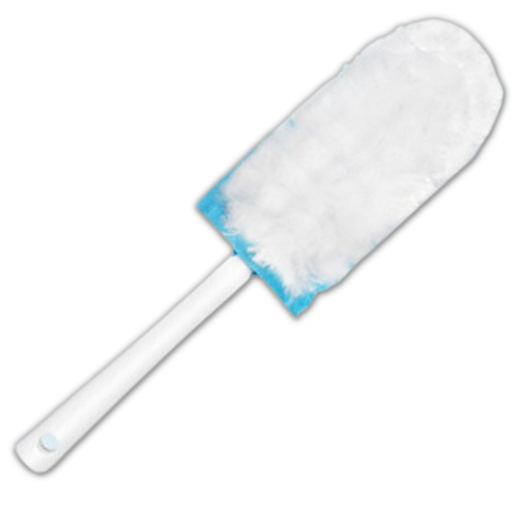 Plumeau eletrostático descartável Parezy para limpeza doméstica, com fibras macias para remover poeira e sujeira.