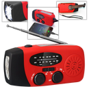 Radio de emergência multifuncional com manivela, rádio AM/FM, lanterna LED e porta USB, marca 3P Experts.