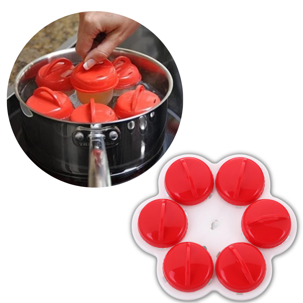 Conjunto de 6 cozinheiros de ovos Viitech, eletrodoméstico de cozinha com material de alta qualidade, para preparo fácil de ovos.