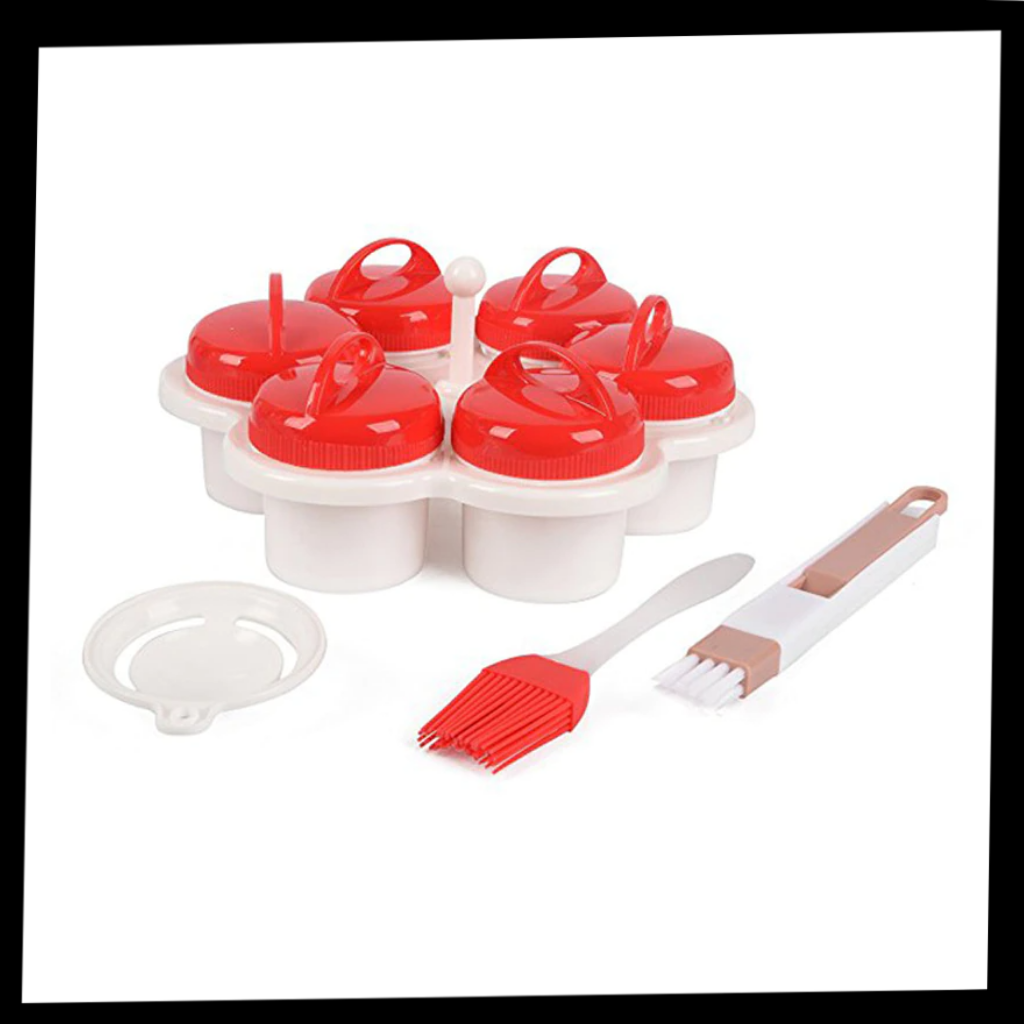 Conjunto de 6 cuiseurs à ovos Viitech, eletrodomésticos de cozinha para cozinhar ovos de forma prática e eficiente.