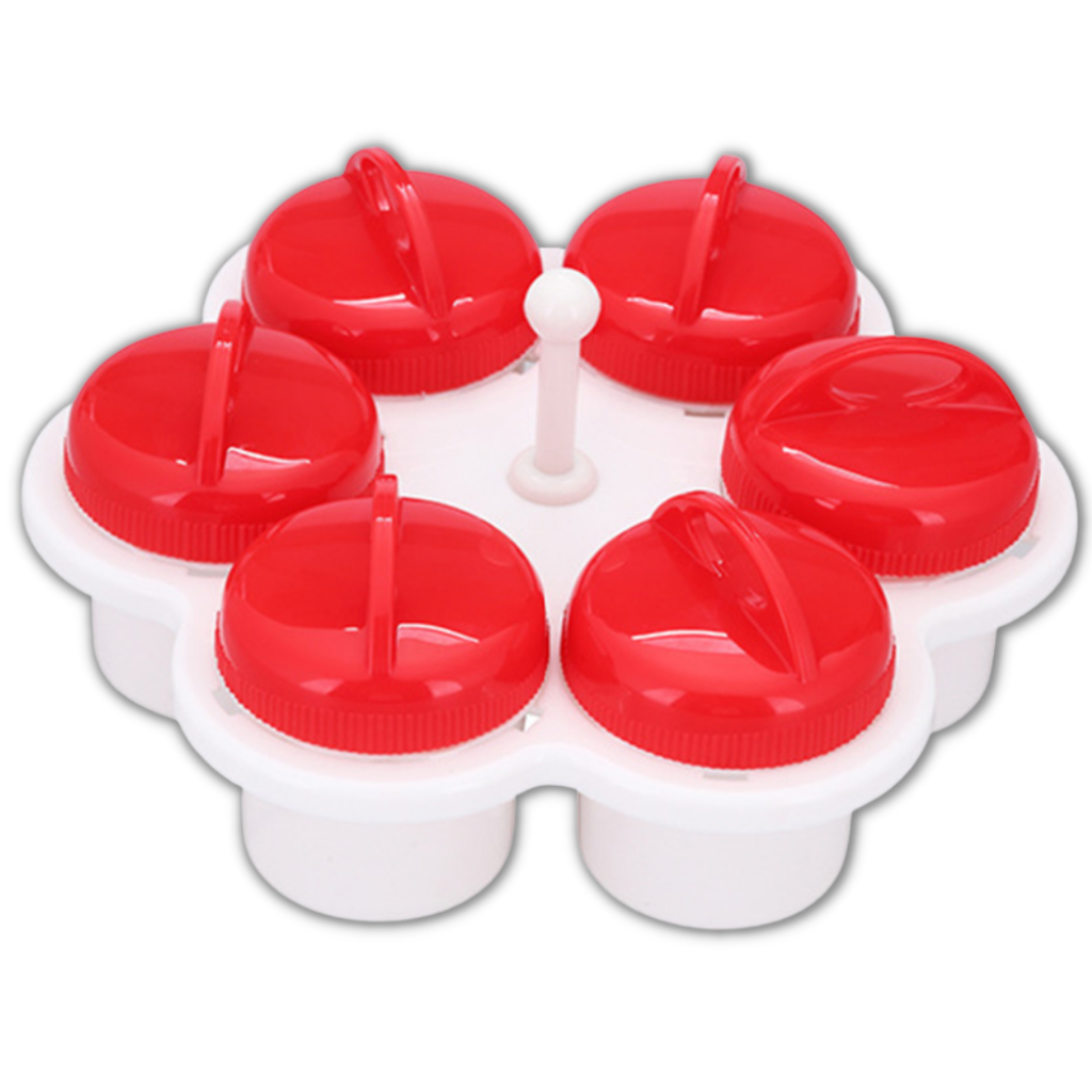 Conjunto de 6 cozinhas para ovos Viitech, eletrodoméstico de cozinha para preparo de ovos, com design compacto e funcional.