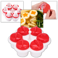 Conjunto de 6 cozinheiros de ovos Viitech, eletrodoméstico de cozinha para preparo de ovos cozidos, na imagem com vários dispositivos.