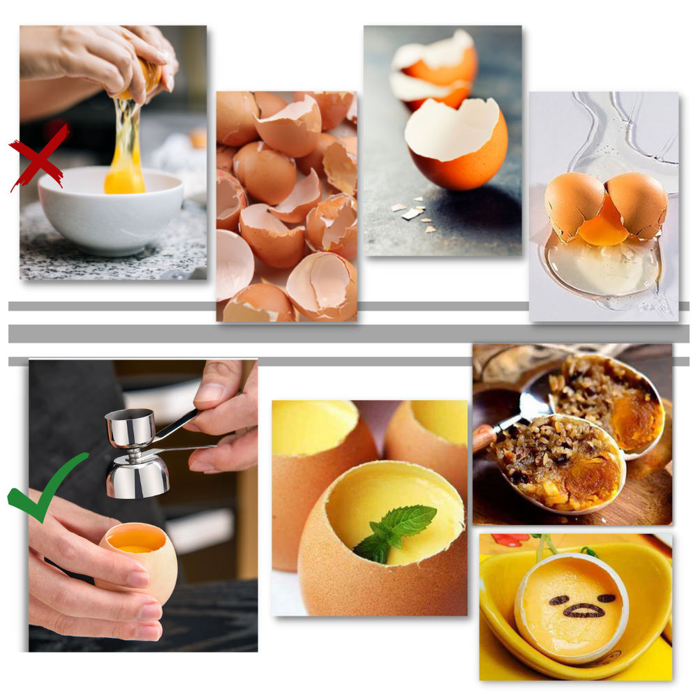 Abridor de casca de ovo Eastjing, ferramenta de cozinha para abrir ovos com facilidade e precisão.