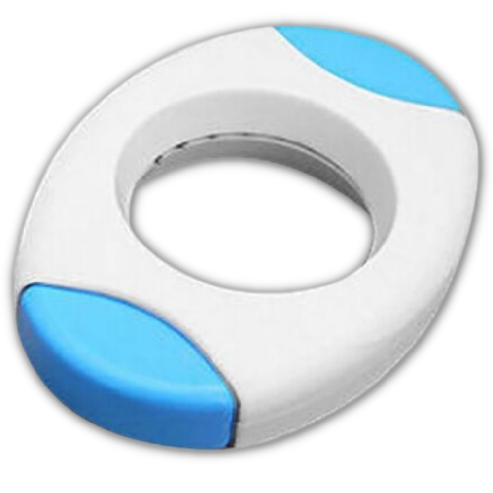 Ferramenta Aooower para quebrar casca de ovo, utensílio de cozinha azul com design ergonômico para facilitar a limpeza de ovos.