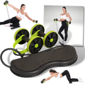 Roue abdominal Kazolen com bandas de resistência para exercícios de fortalecimento do core e abdômen.