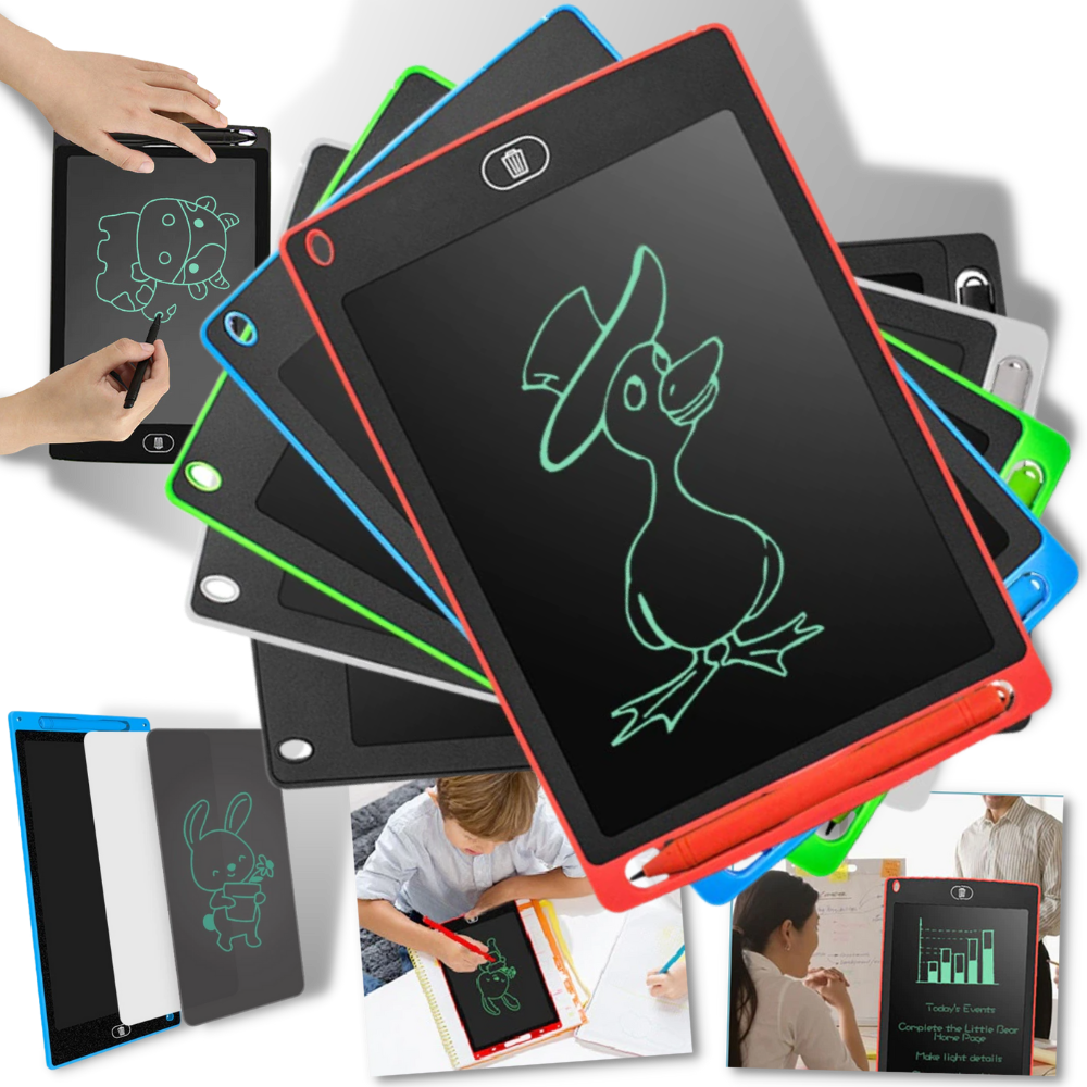 Tablet de desenho LCD Goolrc para crianças, tela sensível ao toque para jogos de desenho e escrita criativa.