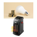 Aquecedor elétrico portátil Ontel para calefação e climatização, mostrando o painel de controle e design compacto.
