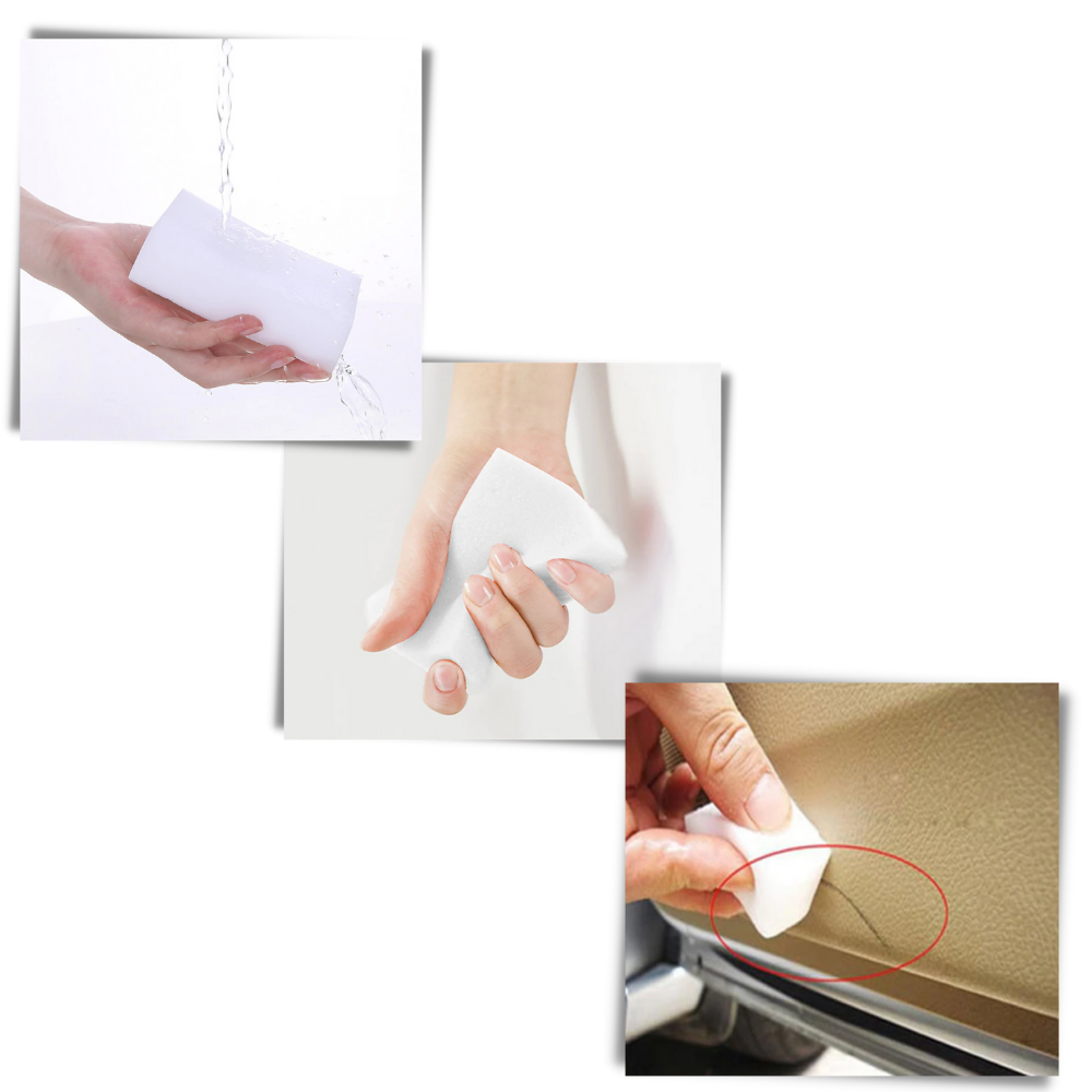 Esponja de limpeza mágica Wmtec para limpeza doméstica, fácil de usar, ideal para remover manchas e sujeiras.