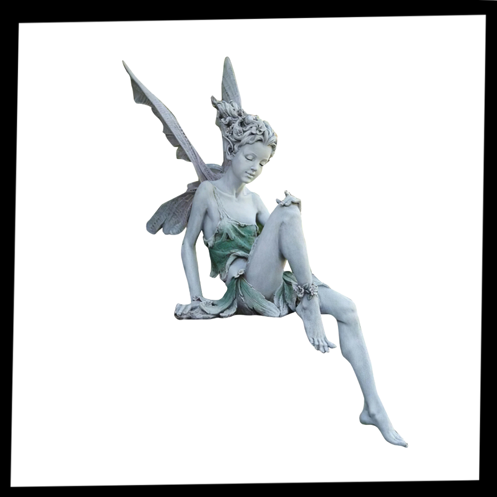 Estátua de fada decorativa para jardim da marca Xiaoluokaixin, obra de arte em formato de figura de fada para ambientes externos.