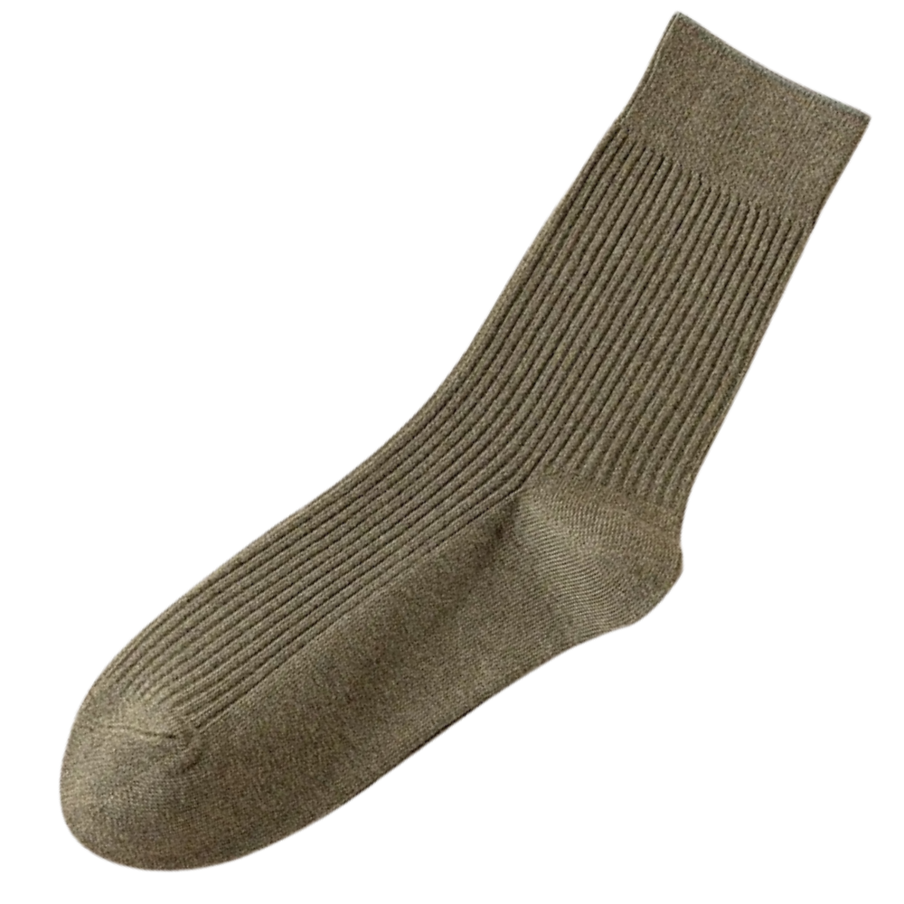 Chaussettes côteladas masculinas Farm To Feet, pacote com 2 pares na cor verde militar, feitas para conforto e durabilidade
