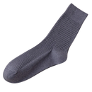 Chaussettes côteladas para homens da Farm To Feet, duas pares em cinza e azul, feitas para conforto e durabilidade.