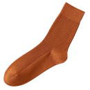 Chaussettes côteladas orange para homens da marca Farm To Feet, pacote com duas pares, detalhes de textura e acabamento confortável.
